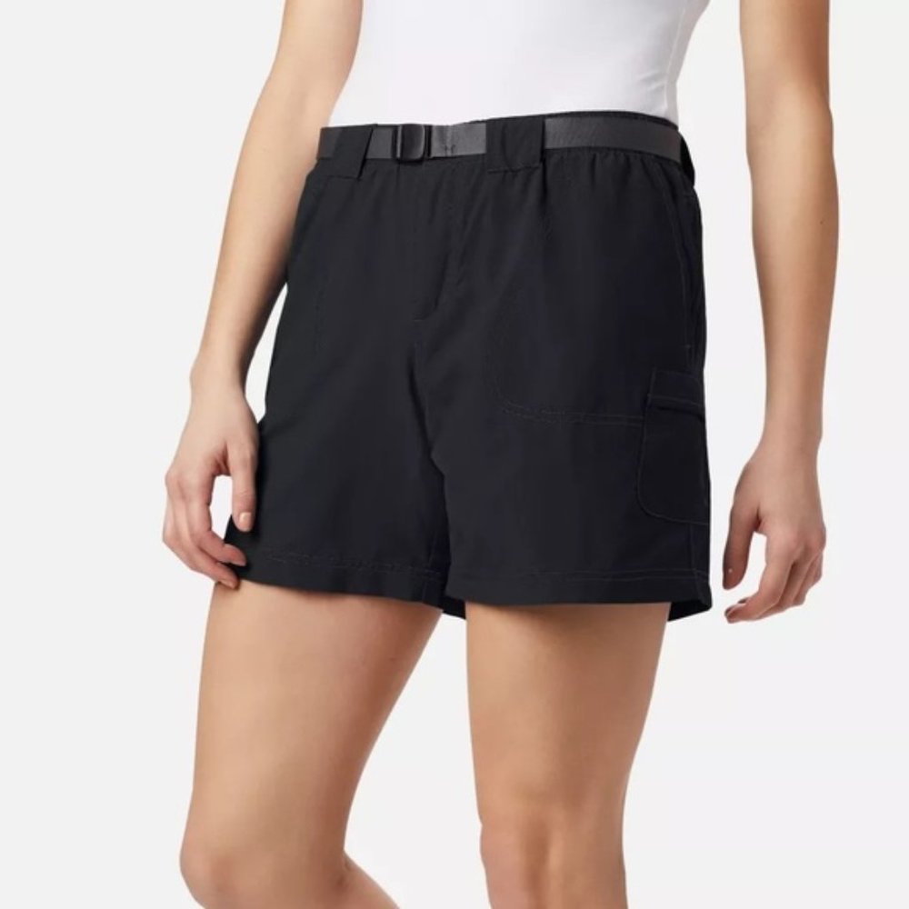Women’s Columbia Sandy River Cargo Shorts - Black Size L - Style #AL4572 C3